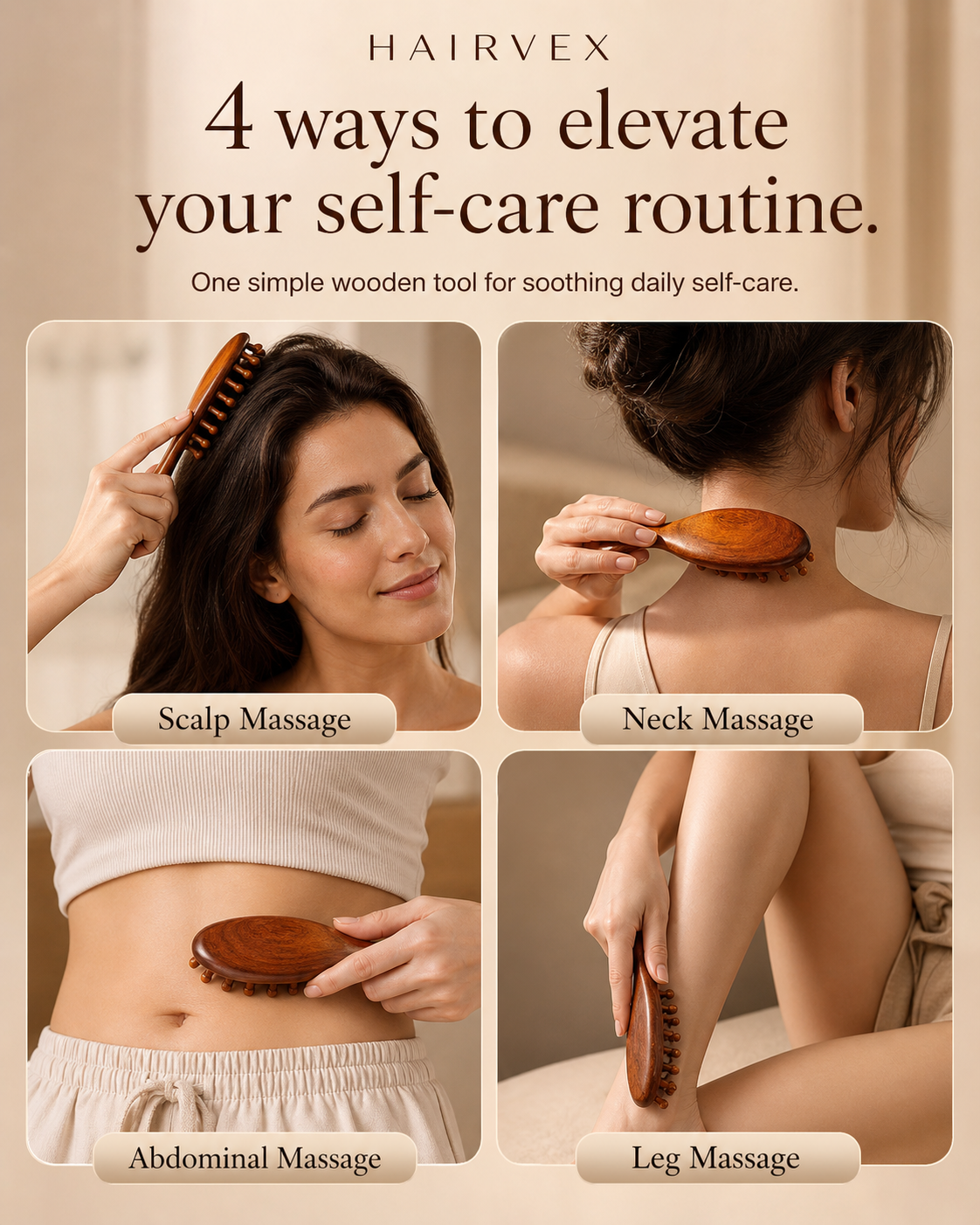 Wooden Scalp Massage Comb