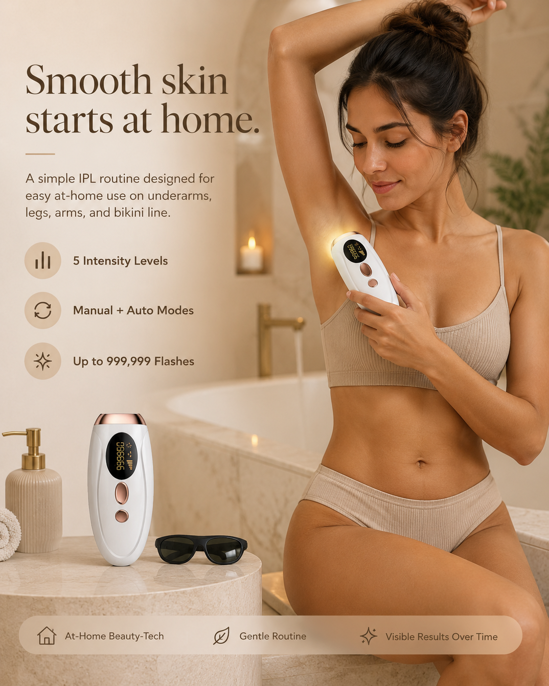 Permanent Laser Epilator 999999 Flashes Professional Painless Laser Hair Removal Machine for Women Body Facial Legs Bikini Line