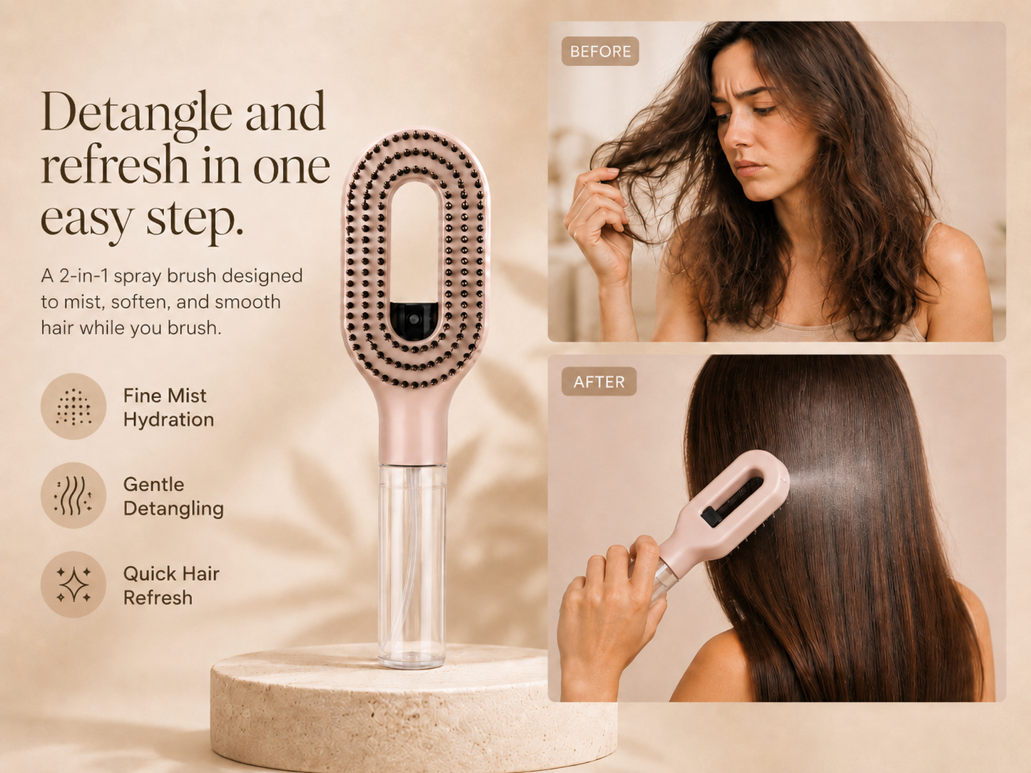HAIRVEX Mist Detangling Brush