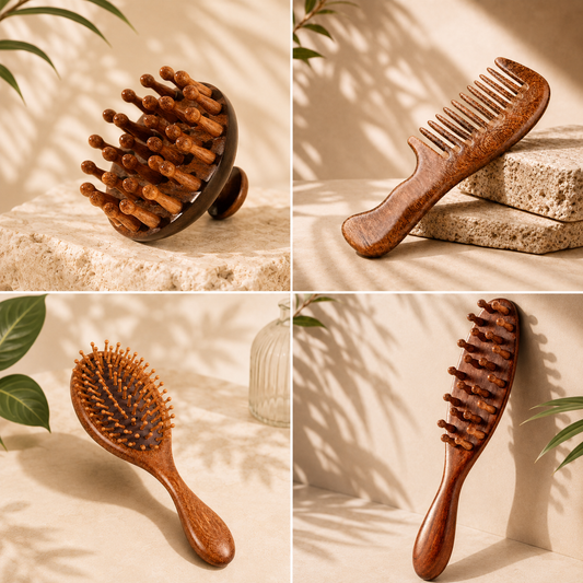 Wooden Scalp Comb